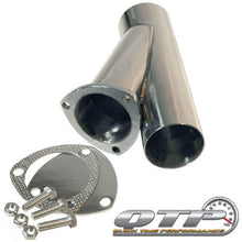 Load image into Gallery viewer, QTP 3in Weld-On QTEC Exhaust Cutout Y-Pipe Y Pipes QTP
