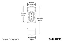 Load image into Gallery viewer, Diode Dynamics 7443 LED Bulb HP11 LED - Red Set of 4 Bulbs Diode Dynamics