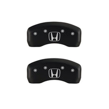 Load image into Gallery viewer, MGP 4 Caliper Covers Engraved Front Honda Engraved Rear H Logo Red finish silver ch Caliper Covers MGP