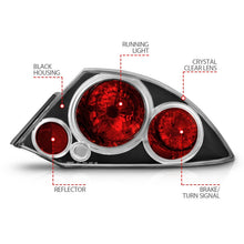 Load image into Gallery viewer, ANZO 2000-2005 Mitsubishi Eclipse Taillights Black Tail Lights ANZO