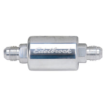 Load image into Gallery viewer, Russell Performance Polished Aluminum (3in Length 1-1/4in dia. -6 male inlet/outlet) Fuel Filters Russell
