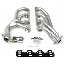 Load image into Gallery viewer, JBA 65-73 Ford Mustang 351W SBF w/T-5/Cable Clutch 1-5/8in Primary Silver Ctd Mid Length Header Headers & Manifolds JBA