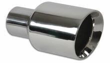 Load image into Gallery viewer, Vibrant 2.50in Inlet I.D. 3.50in Outlet O.D. Round Stainless Steel Tip (Double Wall Angle Cut) Tips Vibrant