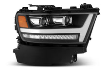 Load image into Gallery viewer, AlphaRex 19-20 Ram 1500HD PRO-Series Proj Headlight Plnk Style Blk w/Activ Light/Seq Signal/Plnk DRL Headlights AlphaRex