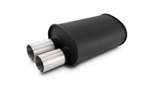 Load image into Gallery viewer, Vibrant Streetpower Flat Blk Muffler 9.5x6.75x15in Body 2.5in In ID 3in Tip OD w/Dual Straight Tips Muffler Vibrant