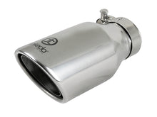 Load image into Gallery viewer, aFe Takeda 304 Stainless Steel Clamp-On Exhaust Tip 2.5in. Inlet / 4in. Outlet / 8in. L - Polished Tips aFe