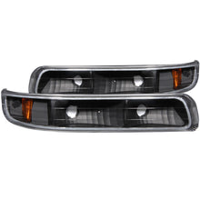 Load image into Gallery viewer, ANZO 1999-2002 Chevrolet Silverado 1500 Euro Parking Lights Black w/ Amber Reflector Lights Corner ANZO