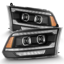 Load image into Gallery viewer, AlphaRex 09-18 Dodge Ram 2500 LUXX LED Proj Headlights Plank Style Blk w/Activ Light/Seq Signal/DRL Headlights AlphaRex