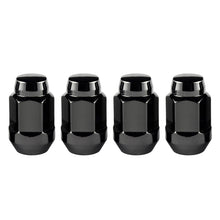 Load image into Gallery viewer, McGard Hex Lug Nut (Cone Seat Bulge Style) M14X1.5 / 22mm Hex / 1.635in. Length (4-Pack) - Black Lug Nuts McGard