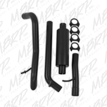 Load image into Gallery viewer, MBRP 12 Jeep Wrangler/Rubicon 3.6L V6 Cat Back Single Rear Exit Off-Road Black Exhaust Catback MBRP