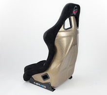 Load image into Gallery viewer, NRG FRP Bucket Seat ULTRA Edition - Large (Black Alcantara/Gold Glitter Back) Race Seats NRG