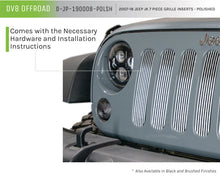 Load image into Gallery viewer, DV8 Offroad 2007-2018 Jeep JK Polished Grille Inserts Grilles DV8 Offroad