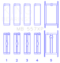 Load image into Gallery viewer, King Sm Block Chevy Large Journal 350 2.100in Rods (Size 010) Tri-Metal Performance Main Bearing Set Bearings King Engine Bearings