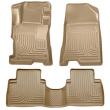 Load image into Gallery viewer, Husky Liners 08-12 Honda Accord (4DR) WeatherBeater Combo Tan Floor Liners (One Piece for 2nd Row) Floor Mats - Rubber Husky Liners
