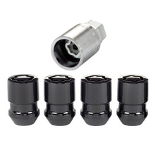 Load image into Gallery viewer, McGard Wheel Lock Nut Set - 4pk. (Cone Seat) 1/2-20 / 3/4 & 13/16 Dual Hex / 1.28in. Length - Black Lug Nuts McGard