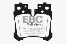 Load image into Gallery viewer, EBC 07+ Lexus LS460 4.6 Yellowstuff Rear Brake Pads Brake Pads - Performance EBC