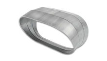 Load image into Gallery viewer, Vibrant Vertical 304 SS Oval Pie Cuts 3.5in OD Tight 45 Degree Elbow Steel Tubing Vibrant