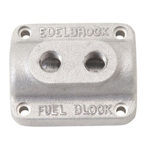 Load image into Gallery viewer, Edelbrock Fuel Block Dual Carburetor As Cast Carburetors Edelbrock
