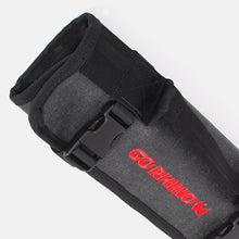 Load image into Gallery viewer, Go Rhino XVenture Gear Tool Wrench Roll - Small (3.5x3.5in. Closed) 12oz Waxed Canvas - Black Cargo Boxes & Bags Go Rhino