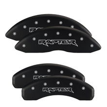 Load image into Gallery viewer, MGP 4 Caliper Covers Engraved Front & Rear MGP Black finish silver ch Caliper Covers MGP