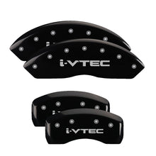 Load image into Gallery viewer, MGP Front set 2 Caliper Covers Engraved Front Honda Black finish silver ch Caliper Covers MGP
