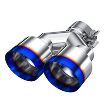 Load image into Gallery viewer, MBRP Burnt End Tip 2.5 ID Dual 4 OD Out 9.55 length Single wall 304 Stainless Steel Pass Side Tail Pipes MBRP