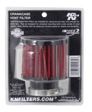 Load image into Gallery viewer, K&N 1.5in Flange ID x 3in OD x 2.5in H Rubber Base Crankcase Vent Filter Air Filters - Universal Fit K&N Engineering