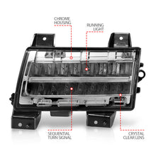 Load image into Gallery viewer, ANZO 2018-2021 Jeep Wrangler LED Side Markers Chrome Housing Clear Lens w/ Sequential Signal Lights Corner ANZO
