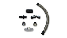 Load image into Gallery viewer, Vibrant Univ Top Mount Oil Drain Kit incl 20in Teflon lined S.S. hose Fitting Oil Line Kits Vibrant
