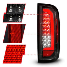 Load image into Gallery viewer, ANZO 15-21 GMC Canyon Full LED Taillights w/ Red Lightbar Black Housing/Clear Lens Tail Lights ANZO