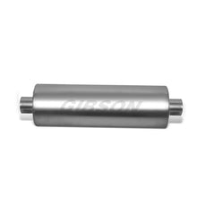 Load image into Gallery viewer, Gibson SFT Superflow Center/Center Round Muffler - 8x24in/3.5in Inlet/3.5in Outlet - Stainless Muffler Gibson