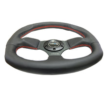 Load image into Gallery viewer, NRG Reinforced Steering Wheel (320mm Horizontal / 330mm Vertical) Leather w/Red Stitching Steering Wheels NRG