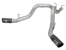 Load image into Gallery viewer, aFe ATLAS 4in DPF-Back Alum Steel Exhaust System w/Dual Exit Black Tip 2017 GM Duramax 6.6L (td) DPF Back aFe