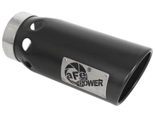 Load image into Gallery viewer, aFe Power Intercooled Tip Stainless Steel - Black 4in In x 5in Out x 12in L Bolt-On Catback aFe