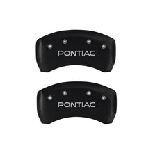 Load image into Gallery viewer, MGP 4 Caliper Covers Engraved Front & Rear Pontiac Red finish silver ch Caliper Covers MGP