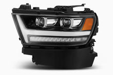Load image into Gallery viewer, AlphaRex 19-20 Ram 1500HD PRO-Series Proj Headlights Plnk Style Jet Blk w/Activ Light/Seq Signal/DRL Headlights AlphaRex