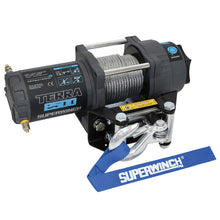 Load image into Gallery viewer, Superwinch 2500 LBS 12V DC 3/16in x 40ft Steel Rope Terra 2500 Winch - Gray Wrinkle Winches Superwinch