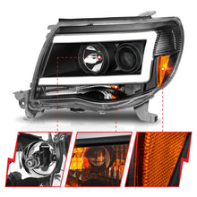 Load image into Gallery viewer, ANZO 05-09 Toyota Tacoma Projector Light Bar Style Headlights w/ C Light Bar Headlights ANZO