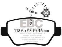 Load image into Gallery viewer, EBC 14-17 Maserati Ghibli (330 PS Package ONLY) Yellowstuff Rear Brake Pads Brake Pads - Performance EBC