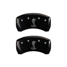 Load image into Gallery viewer, MGP Rear set 2 Caliper Covers Engraved Rear Tiffany Snake Black finish silver ch Caliper Covers MGP