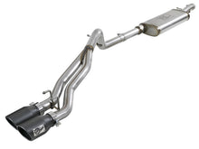 Load image into Gallery viewer, aFe Rebel Series Cat-Back 2.5in Dual Center Exit SS Exhaust w/ Black Tips 07-14 Jeep Wrangler V6 Catback aFe