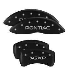 Load image into Gallery viewer, MGP 4 Caliper Covers Engraved Front & Rear MGP Black finish silver ch Caliper Covers MGP