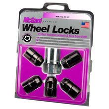 Load image into Gallery viewer, McGard Wheel Lock Nut Set - 5pk. (Cone Seat) 1/2-20 / 3/4 &13/16 Dual Hex / 1.46in. Length - Black Lug Nuts McGard