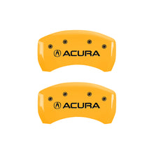Load image into Gallery viewer, MGP 4 Caliper Covers Engraved Front & Rear Acura Yellow finish black ch Caliper Covers MGP