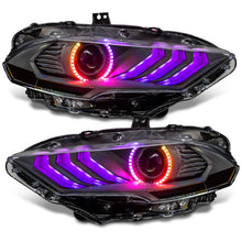 Load image into Gallery viewer, Oracle Lighting 18-23 Ford Mustang Dynamic ColorSHIFT LED Headlights - Black Series SEE WARRANTY Headlights ORACLE Lighting