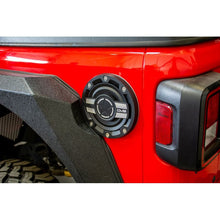 Load image into Gallery viewer, DV8 Offroad 2018+ Jeep JL Aluminum Fuel Door for 20-Pres Wrangler Fuel Caps DV8 Offroad