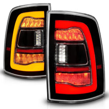 Load image into Gallery viewer, ANZO 09-18 Dodge Ram 1500 Sequential LED Taillights Black w/Switchback Amber Signal Tail Lights ANZO