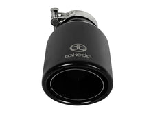 Load image into Gallery viewer, aFe Takeda 304 Stainless Steel Clamp-On Exhaust Tip 2.5in.Inlet / 4in Outlet - Black Tips aFe