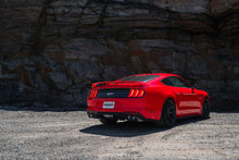 Load image into Gallery viewer, MBRP 18-19 Ford Mustang GT 5.0 3in Dual Split Rear Cat Back w/ Quad 4in Dual Wall Tips- Black Coated Catback MBRP