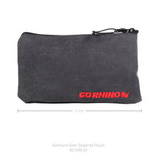 Load image into Gallery viewer, Go Rhino XVenture Gear Zipped Pouch - Large (12in. Wide Pocket / 6.5in. Hand Strap) Canvas - Black Cargo Boxes & Bags Go Rhino